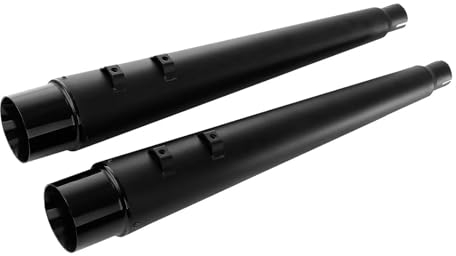 Bekuyu Motorrad 4 Megaphon Slip-On Auspuff Schalldämpfer Für Harley Für Touring Für Road King Für Street Glide 1995-2015 2016(Black)