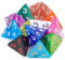 QMAY 12 Stück Polyedrisch Würfel Set, Tisch Spiel Würfel für Dungeons and Dragons DND RPG MTG, Zufällige Farbe (D4)