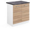 Vicco Spülenunterschrank R-Line, Küchenunterschrank für die Spüle, Sonoma/Weiß, 80 cm, AP Anthrazit
