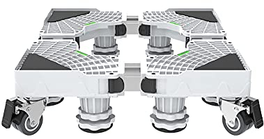 Base per Lavatrice Base Mobile Multifunzionale con 8 Gambe 4 Ruote Lavatrice Asciugatrice Cestello Universale Lunghezza Regolabile 45-60 cm Larghezza 47-60 cm Supporto per Frigorifero Lavastoviglie