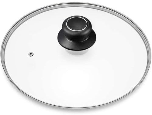 10 Inch Pan Lid 10“ Tempered Glass Pot Lid for Lodge Cast Iron Skillets, Pans, Pots and Wok, Heat Resistant Handle