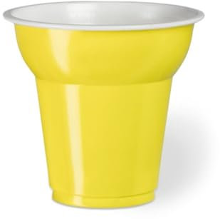 Generico 50 vasos de plástico café de 70 cc | Varios colores | Vasos de café 70 ml varios colores Made in Italy (amarillo)