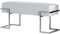 BETTSO - Sitzbank Flur - Bank mit Metall Gestell - 100x34cm - Polsterbank ohne Lehne, Garderobenbank - Sitzpolsterung aus weichem Samt - Pulverbeschichtet - Sitz Hellgrau, Gestell Silber