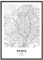 JUNOMI® Madrid Poster DIN A4 mit Rahmen Schwarz, DIN A4 Wohnzimmer Deko, Modernes Wandbild, Madrid Bild, Wandbild mit Rahmen, Stadtplan Poster Madrid, perfekte Geschenkidee für Madrider