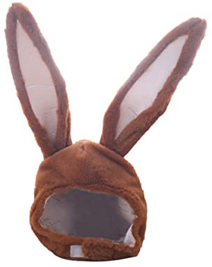 Garneck Lustiger Hasenohren Hut Mit Braunen Plüsch Ohren – Perfekt Für Karneval - Ostern - Geburtstagsfeiern Und Fotoshootings – Bequemer Haarreif Für Unvergessliche Cosplay Momente