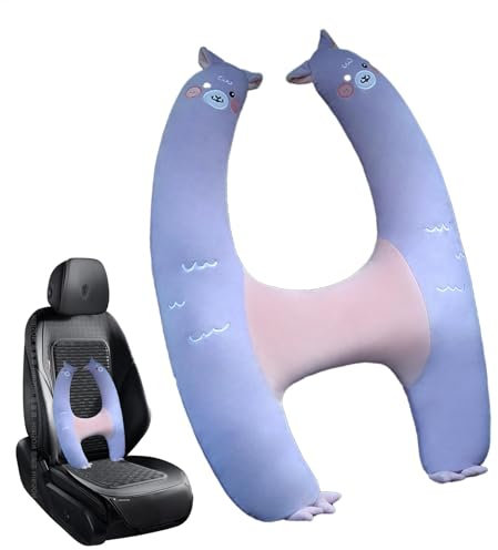 Lunaobrik Flugzeugkissen für Kinder, Reisekissen für Kinder | Nackenstütze zum Schlafen im Auto in H-Form, bequemes Kissen für Autositz,