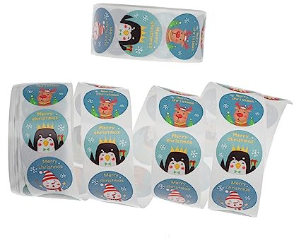 EXCEART 2 Rollen Weihnachtsaufkleber Gadget Aufkleber Weihnachtsdeko National Lampoons Adventskalender Erntedank Dekoration Etikettenaufkleber Abziehbilder Gadget