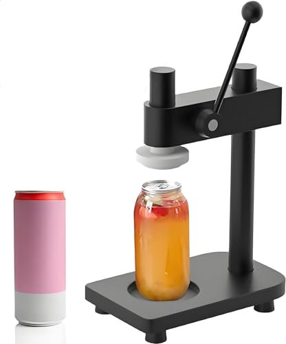 Customize what you need Home/Commercial Aluminum Alloy Can Seamer Machine - Versatile Handheld Tin Can Sealer for Jars - Sealing Capacity 250/330/400/500/700 ml - Ideal for Easy Pull Cans(Black)