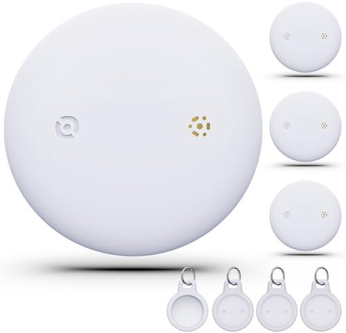 WAFTING Tracker Tag per Android (SOLO Android), Localizzatore per chiavi Compatibile con Google Find My Device, tag di tracciamento per chiavi/valigie/bagagli, 4 Pack