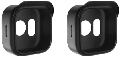 FUANA Silikonhülle für Blink Outdoor 2K+ Kamera, Schutzhülle mit wetterbeständigem Design für Sicherheit im Freien, schwarzes Kopfhörerkabel