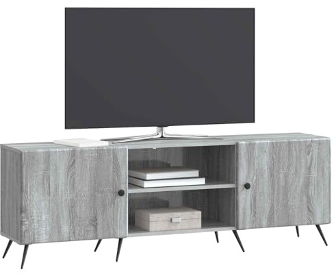 vidaXL TV-Schränk 150 x 31 x 50 cm Graues Sonoma Holzwerkstoff, Vintage Lowboard, rechteckige Medieneinheit, viel Stauraum, Holz, Cooler Organizer für Dein Wohnzimmer