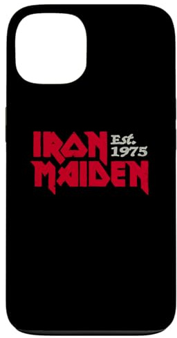 Hülle für iPhone 13 Iron Maiden Logos On Black