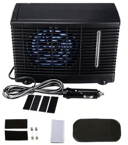 Aire acondicionado portátil para coche de 12V, ventilador de enfriamiento para coche que sopla aire frío, con enchufe para encendedor de cigarrillos, apto universalmente
