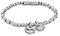UNO de 50 | Pulsera Bañada en Plata de Ley | Charm de la Suerte | Joya Artesanal | Hecho a mano en España | Talla L -18cm
