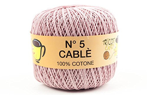 Cablé 5: 50gr filato 100% cotone.Rosa Antico 89174