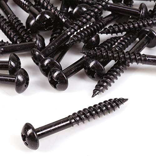 25x Timco Black Passivated Wood Screws 8G x 2 Round Head Coated Blackjax Fasteners