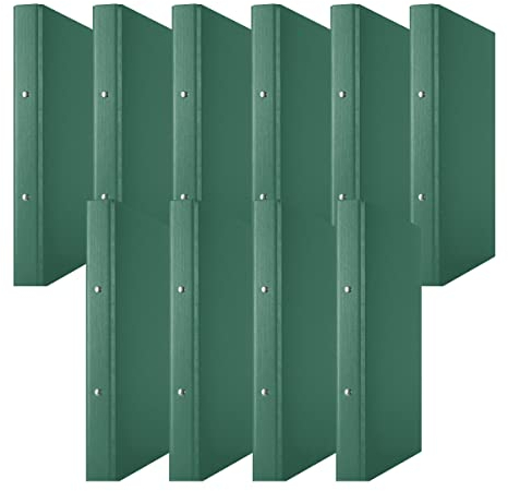 DONAU 3732001PL-06 Ringbuch Grün | 2-O-Ring-Mechanik 20mm DIN A4 Ringordner Pappe/ Kunststoff | Aus 1,9 mm dickem Karton mit öko PP 100µ | 10er Packung