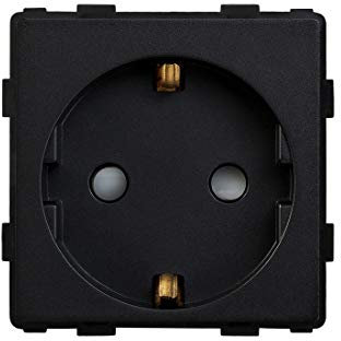 BSEED EU Standard Wandsteckdose 16Amp EU Steckdose 86mm*86mm Schwarz