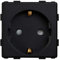BSEED EU Standard Wandsteckdose 16Amp EU Steckdose 86mm*86mm Schwarz