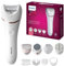 Philips Epilierer Series 8000 5 in 1 Rasierer für Frauen, Trimmer, Pediküre und Körperpeeling mit 9 Zubehörteilen, BRE740/14
