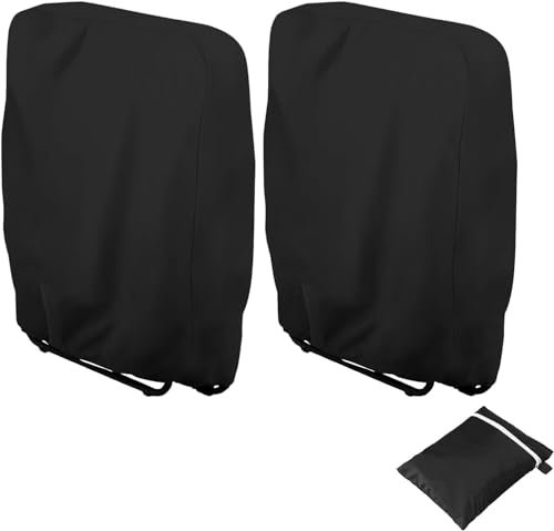 FOKH Housse de Chaise Longue Pliante, 2 Pièces Housse de Protection pour Chaise Longue Pliante, Housse Transat Jardin Imperméable, Housse Relax Jardin pour Fauteuil Relax, W71×H110cm (Noir)…
