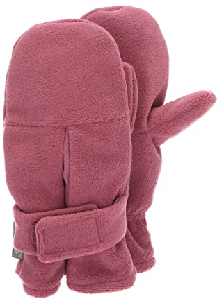 Sterntaler Baby Unisex Kinder Fäustel Handschuh - Baby Fäustlinge Winter, Baby Handschuhe - aus Microfleece mit Klettverschluss - brombeer, 1