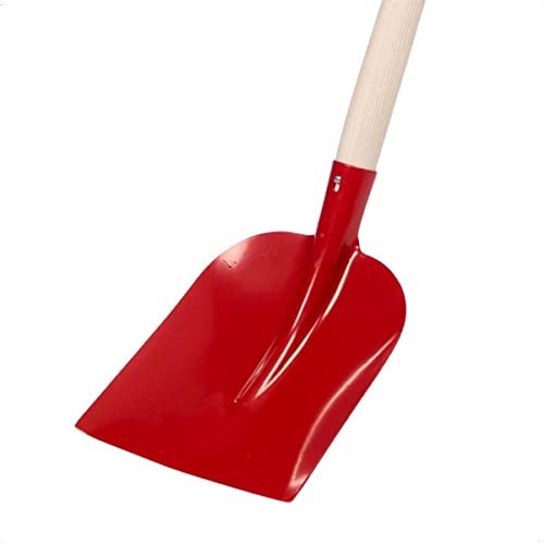 Rekord Holsteiner Schaufel (Stahl) rot pulverbeschichtet 25x27 cm mit Eschen-Stiel (130cm), Sandschaufel, Bauschaufel, Gartenschaufel, Shovel, Schüppe, Kiesschaufel, Zementschaufel