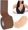 Wieysdoo Nastro per Il Seno del Seno Reggiseno sollevabile Nastro Push-up Invisibile Nastro Adesivo Senza Spalline per Seno con 5 Paia di Copricapezzoli Nastro