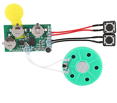 Módulo de Sonido Grabable, Chip de Tarjeta de Felicitación de Bricolaje Módulo de Chip de Sonido de Voz Grabable de 120 Segundos, para Cajas de Regalo, Invitaciones, Productos Hechos a Mano, Alta Cali