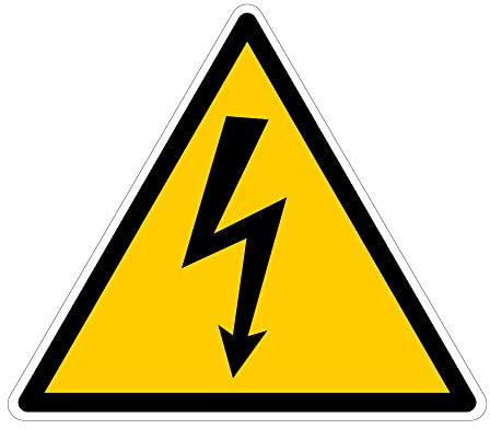 Signalétique.biz France - Panneau Danger Électrique avec Pictogramme, Adhesif, 125 x 125 mm