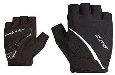 Ziener Damen Carda Fahrrad/Mountainbike/Radsport-Handschuhe | Kurzfinger - atmungsaktiv,dämpfend, Black, 7