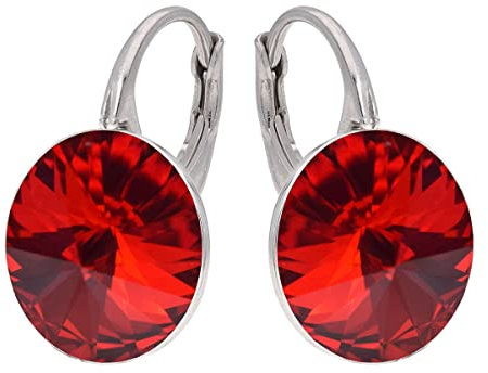 Rivoli Ohrringe Österreichische Zirkonia 925 Silber - Schmuck für Frauen und Mädchen - Hängeohrringe Ideal für Geschenke für Frauen (Light Siam)