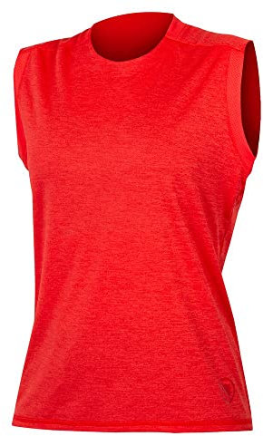 Endura Girls MTB-Jersey Ärmellos SingleTrack Rot Gr. L
