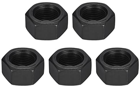 QUARKZMAN 5/8-18 Hexagonales Tuercas, Carbono Acero Grado 8.8 Negro Óxido Hexagonal Tuerca para Tornillo Perno, 5 de Paquete