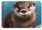 BONDIJ Niedlicher Otter Badematte Teppich, bequeme Badezimmer-Bodenteppiche, rutschfeste Duschmatte, Küche, Heimdekoration, modernes Zubehör, 40,6 x 61 cm