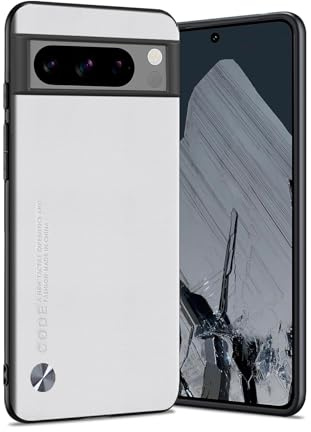 Puxssul for Google Pixel 8 Pro case 5G, Soft TPU Artificial Leather case,Extremely Light Ultra-Light Camera Protection Leather Cover Case for Google Pixel 8 Pro 5G (White)