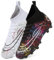 PiDaGlobal Scarpe da Calcio Uomo Sportivo attività all'aperto Tacchetti Professionali Scarpe da Allenamento Scarpe da Calcetto Prato Artificiale competizioni 33EU Nero 1 Bianco 1