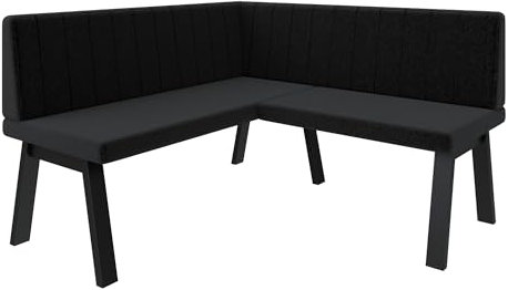 FURNISTAR Eckbank Akiko Metal A - Eckbankgruppe für Ihrem Esszimmer, Küche modern, Sitzecke, Essecke. Perfekt für Küche, Büro und Rezeption. Solide und Starke Verarbeitung. (130x130-Inari100)