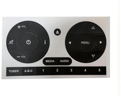 Kompatibel mit Fiat für 500 Auto Media Audio Radio Stereo Knopf Reparatur Aufkleber Aufkleber Reparatur Fix Knopf Aufkleber Innenzubehör