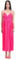 ONLY Vestido largo fucsia para mujer con estampado plisado M, Rosa