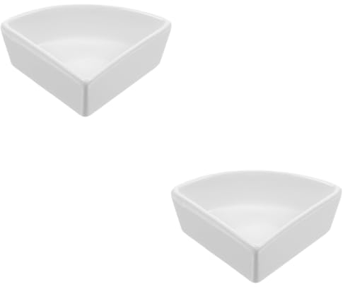 BESPORTBLE Rodipet Ecktoilette 2 Stück Hamster Futternapf Dreieckig Keramiknapf Futternapf Hamster Trinknapf Hamsternapf Futterspender Futterbecken Heimtierbedarf