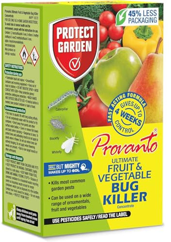 AMK® Provanto Ultimate Fruit & Vegetable Bug Killer 30ml Concentrate Insect Pest On Vegetables Fruits Greenfly Blackfly Whitefly Suitable for Edible Plants Insecticide