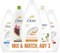 Dove Body Wash/Shower Gel 225ml - Mix & Match Any 3 | Choose from Pampering, Velvet Glow, Hydrate, Fruity Nourish, Nurturing and Revitalising | 3 x 225ml