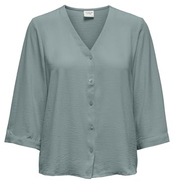 JdY Damen Hemd Bluse Leichtes Crepe Shirt Modisches Top Oberteil JDYLION, Farben:Hellblau, Größe:40