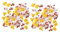 KOMBIUDA 2sets Diy Popcorn Prop Creative Popcorn Craft Mini House Accessories Decorations 100pcs*2