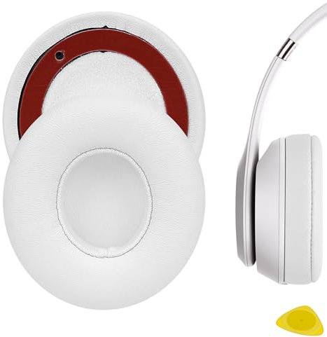Geekria QuickFit Replacement Ear Pads Compatible with Beats Solo 4 Wireless On-Ear Headphones, Repair Parts (Cloud Pink)