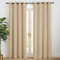 NICETOWN Rideau Thermique Occultant Anti Froid et Chaleur, Décoration Maison Panneaux Draperies à Oeillets Lumineux Bloquer, 140 cm Largeur sur 200 Hauteur, Beige Foncé, 2 PCs