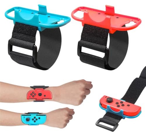 VODAFQS 2 Pièces Bracelet Réglable Compatible avec Switc, Sangle Élastique pour Just Dance et Zumba Burn It Up, Adapté pour Adultes et Enfants