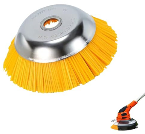 8 Inch Nylon Strimmer Head,Nylon Weed Strimmer Brush Head for Garden Lawn for Brushcutter Trimmer Universal (Yellow)