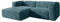 Luxusbetten24 Designer Sofa Comfy L Mini in Cord Vintage Blau Links